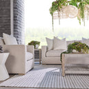 Beige Track-Armed Outdoor Sofa | Living Essentials Newport