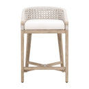 White Speckle Rope Counter Stool | Living Essentials Montecito