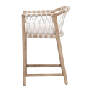 Hand-Wrapped White Rope Counter Stool | Living Essentials Pacific