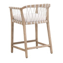 Hand-Wrapped White Rope Counter Stool | Living Essentials Pacific