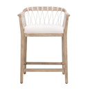 Hand-Wrapped White Rope Counter Stool | Living Essentials Pacific
