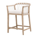 Hand-Wrapped White Rope Counter Stool | Living Essentials Pacific