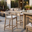 White Rope Outdoor Counter Stool | Living Essentials Pacific