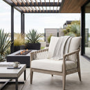 White Cushioned Outdoor Club Chair | Living Essentials Pacific