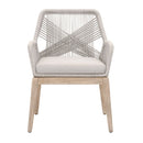 Woven Flat Rope Accent Armchairs (2) | Living Essentials Loom