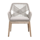Taupe Flat Rope Outdoor Armchairs (2) | Living Essentials Loom