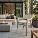 White Rattan Outdoor Dining Armchair | Living Essentials Lucia