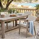 White Rattan Outdoor Dining Armchair | Living Essentials Lucia