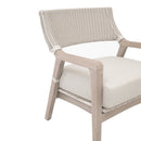Modern European furniture - White Rattan Outdoor Club Chair - www.oroa.com