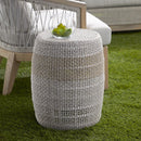 Taupe & White Rope Accent Table | Living Essentials Loom