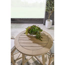 Outdoor Teak Round Counter Table | Living Essentials Carmel