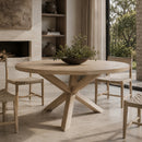 Round Teak Outdoor Dining Table | Living Essentials Boca