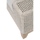 Beige Woven Rope Outdoor Ottoman | Living Essentials Tropez