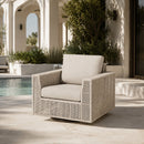 Flat Rope Outdoor Swivel Chair | Living Essentials Tropez
