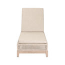 Beige Woven Rope Outdoor Chaise Lounge | Living Essentials Tropez