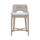 Taupe Stripes Outdoor Counter Stool | Living Essentials Tapestry