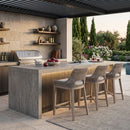 Taupe Stripes Outdoor Counter Stool | Living Essentials Tapestry