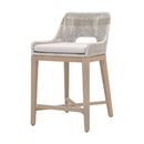 Taupe Stripes Outdoor Counter Stool | Living Essentials Tapestry
