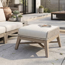 Taupe Rope Outdoor Footstool | Living Essentials Tapestry