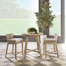 Beige Rope Outdoor Counter Stool | Living Essentials Overlay