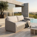 Taupe Oval Rope Outdoor Sofa | Living Essentials Caspian