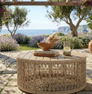 Beige Rope Outdoor Coffee Table | Living Essentials Knit