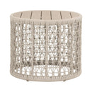 Beige Rope Outdoor End Table | Living Essentials Knit