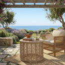 Beige Rope Outdoor End Table | Living Essentials Knit
