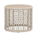 Beige Rope Outdoor End Table | Living Essentials Knit