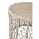 Beige Rope Outdoor End Table | Living Essentials Knit