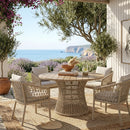 Beige Rope Outdoor Dining Table | Living Essentials Knit
