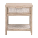 Gray Mahogany 1-Drawer Nightstand | Living Essentials Malay