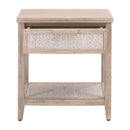 Gray Mahogany 1-Drawer Nightstand | Living Essentials Malay