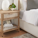 Gray Mahogany 1-Drawer Nightstand | Living Essentials Malay