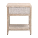 Gray Mahogany 1-Drawer Nightstand | Living Essentials Malay
