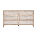 Gray Mahogany 6-Drawer Double Dresser | Living Essentials Malay