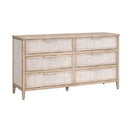 Gray Mahogany 6-Drawer Double Dresser | Living Essentials Malay