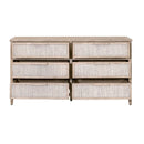 Gray Mahogany 6-Drawer Double Dresser | Living Essentials Malay