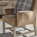 Brown Velvet High-Back Accent Chair | Living Essentials Bennett