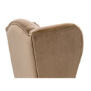 Brown Velvet High-Back Accent Chair | Living Essentials Bennett