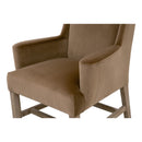 Brown Velvet High-Back Accent Chair | Living Essentials Bennett