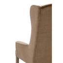 Brown Velvet High-Back Accent Chair | Living Essentials Bennett