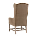 Brown Velvet High-Back Accent Chair | Living Essentials Bennett