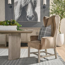 Brown Velvet High-Back Accent Chair | Living Essentials Bennett
