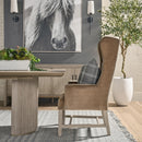 Brown Velvet High-Back Accent Chair | Living Essentials Bennett
