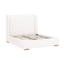 White Upholstered Queen Bed | Living Essentials Stewart
