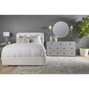 White Upholstered Queen Bed | Living Essentials Stewart