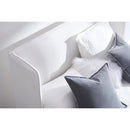 White Upholstered Queen Bed | Living Essentials Stewart