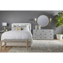 White Upholstered Queen Bed | Living Essentials Stewart