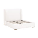 White Upholstered California King Bed | Living Essentials Stewart